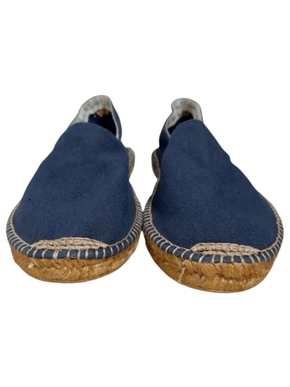 Viscata Barcelona Womens Espadrille Flats Size 11 Navy Canvas Slip On Shoes New